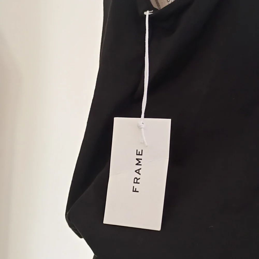 Frame Black Drape Neck Sleeveless Blouse NWT
